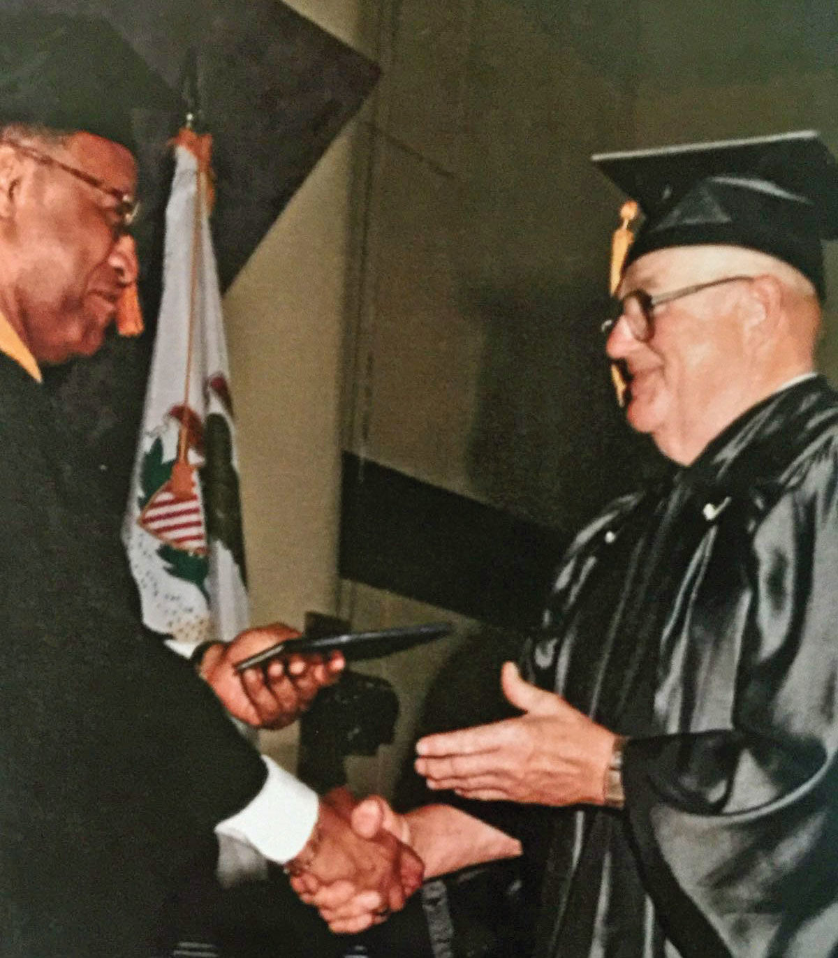 Dick Smerz, a Korean War Navy veteran graduates